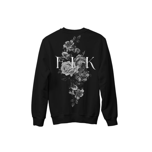 FLK Flower - Black unisex Crewneck.